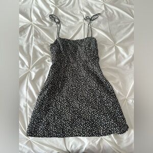 Blush Black and White Spaghetti Strap Sundress